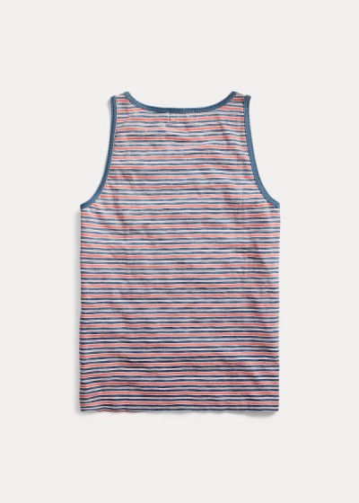 Ralph Lauren Striped Cotton Tank Top Herre Danmark (CUVGP9237)